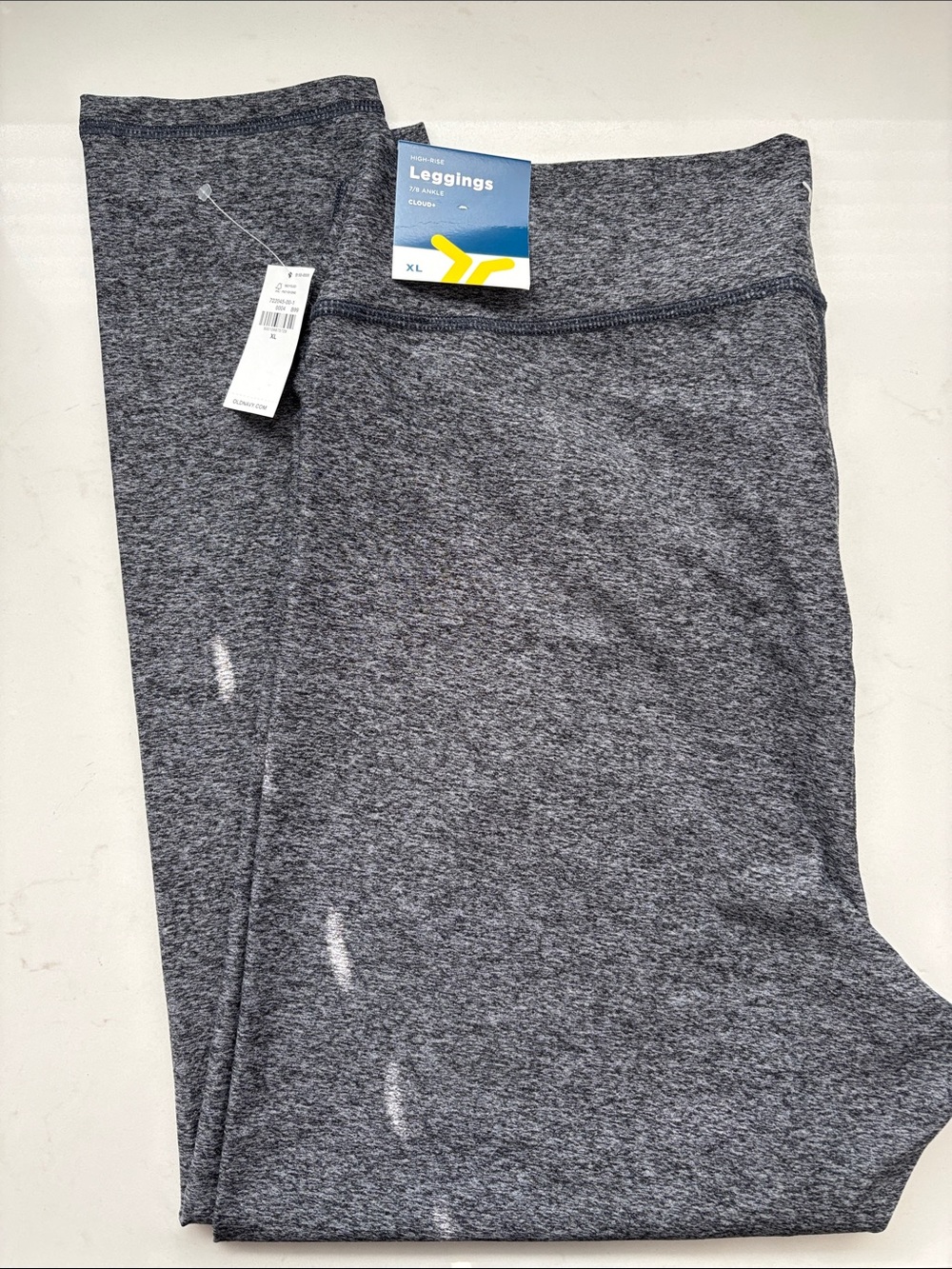 Old Navy Gray Heathered Cloud + Performance Leggings NWT - 7/8 ankle - size XL